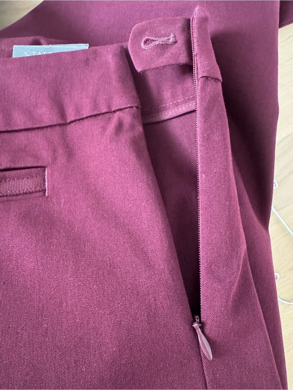 Talbots Chatham Ankle Pants Rich Burgundy NEW Women’s Size 16P - Picture 9 of 10